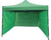 Cort de gradina 3x3 m 3 pereti pavilion inaltime reglabila verde